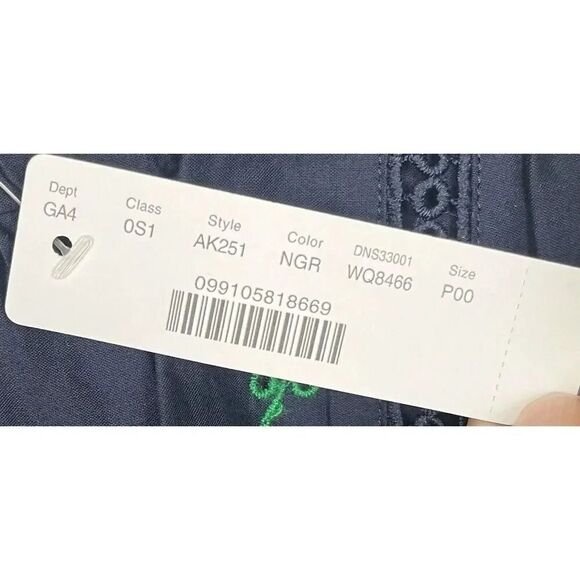 NWT J.Crew Embroidered Midi Blue Cotton Voile Tiered Dress 00P AK251 - Picture 6 of 10